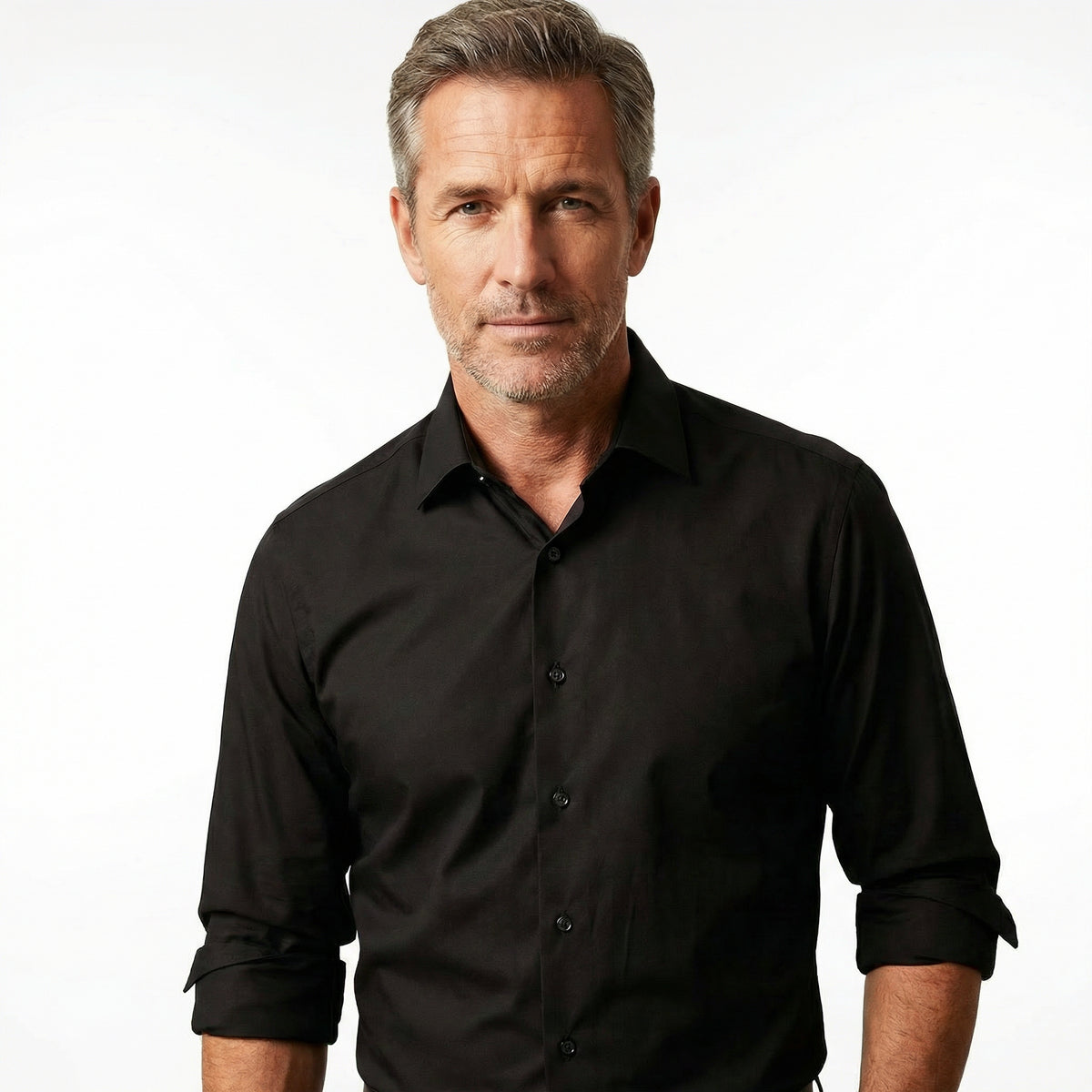 TrueFords non-iron shirt matte fabric texture close-up