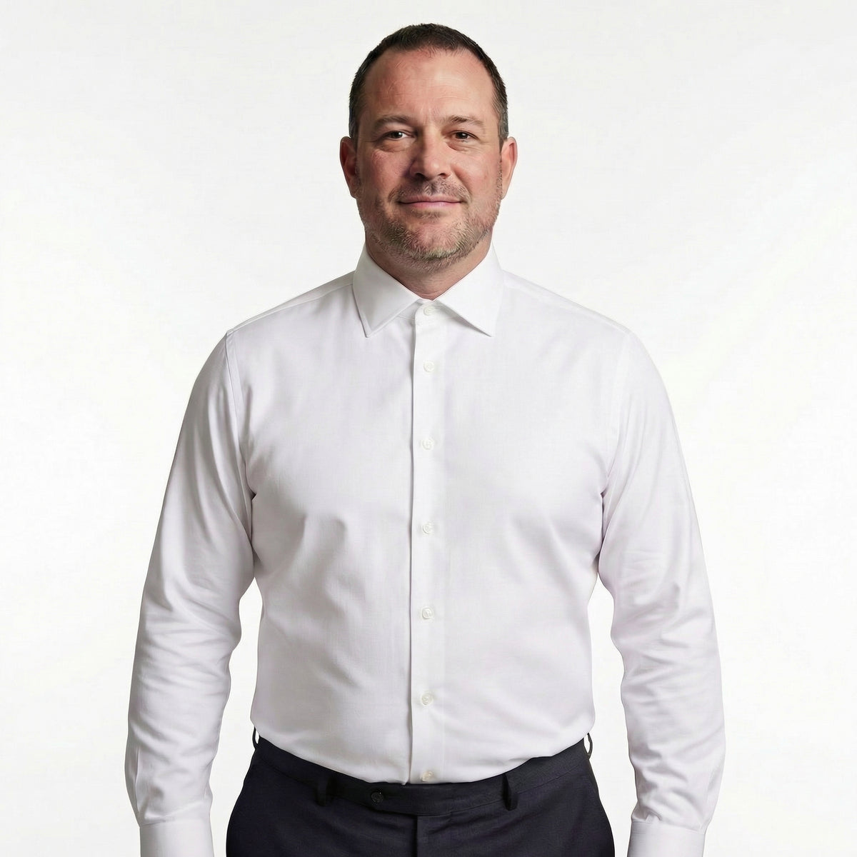 TrueFords wrinkle-free shirt sleeve and cuff detail