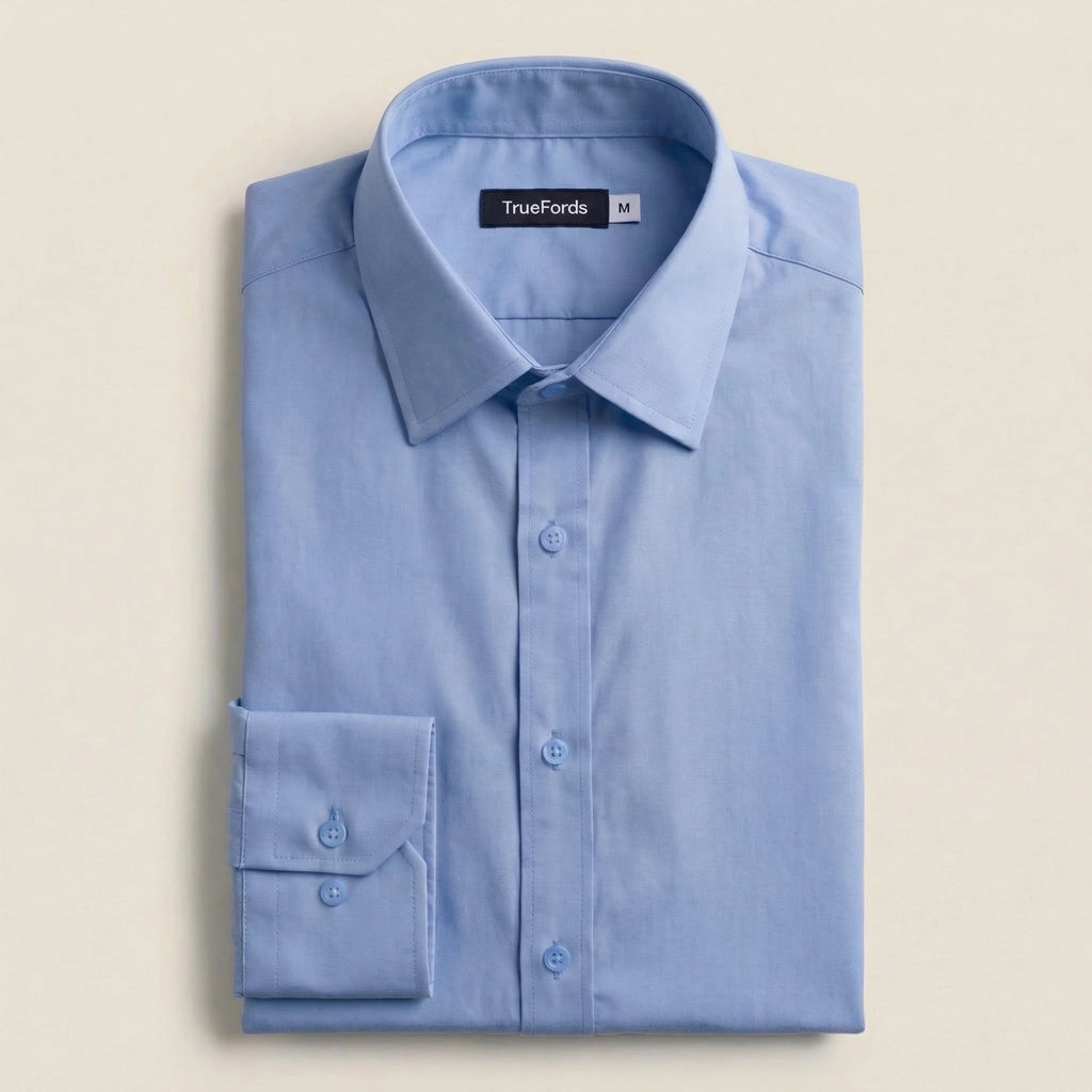 TrueFords wrinkle-free shirt comparison with regular cotton shirt